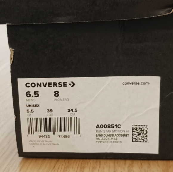 Converse Run Star Motion Hi Shoes size 6.5 Men/8 Women - Picture 6 of 12